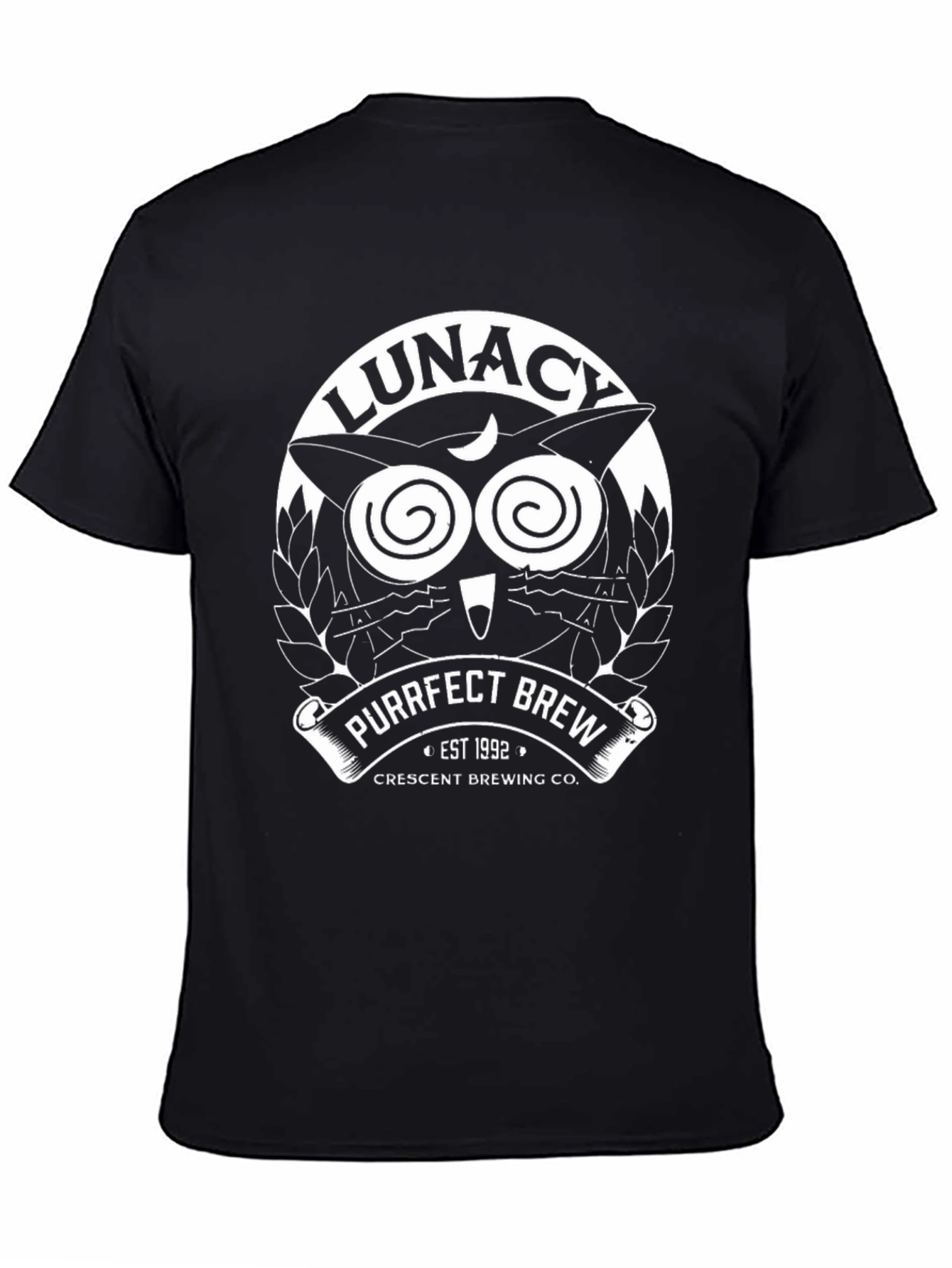 Lunacy Purrfect Brew T-Shirt - Crescent Brewing Co.