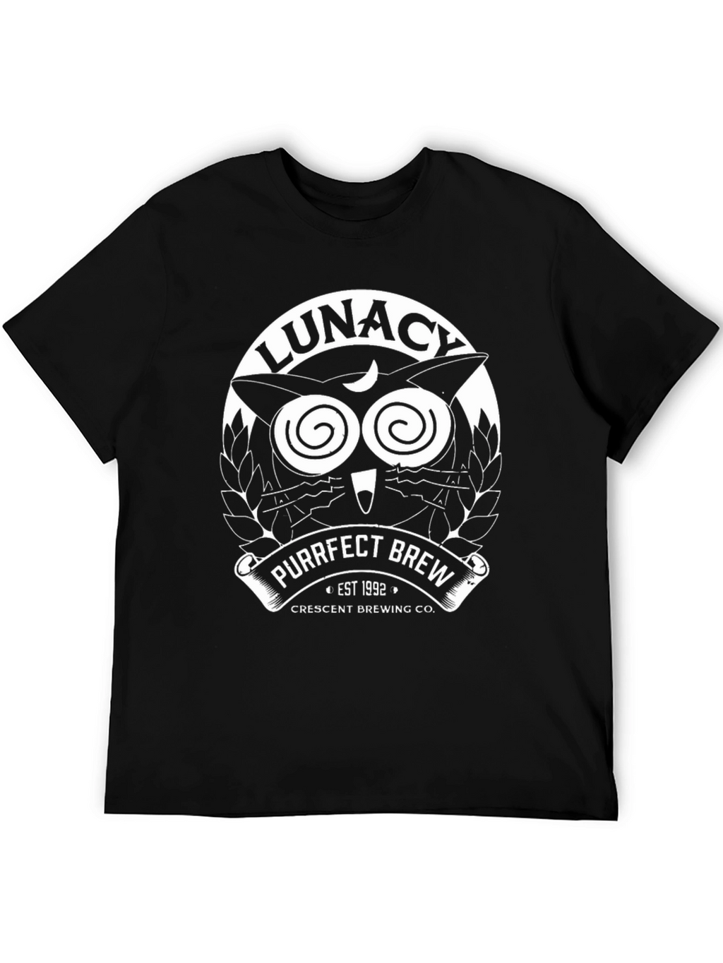 Lunacy Purrfect Brew T-Shirt - Crescent Brewing Co.