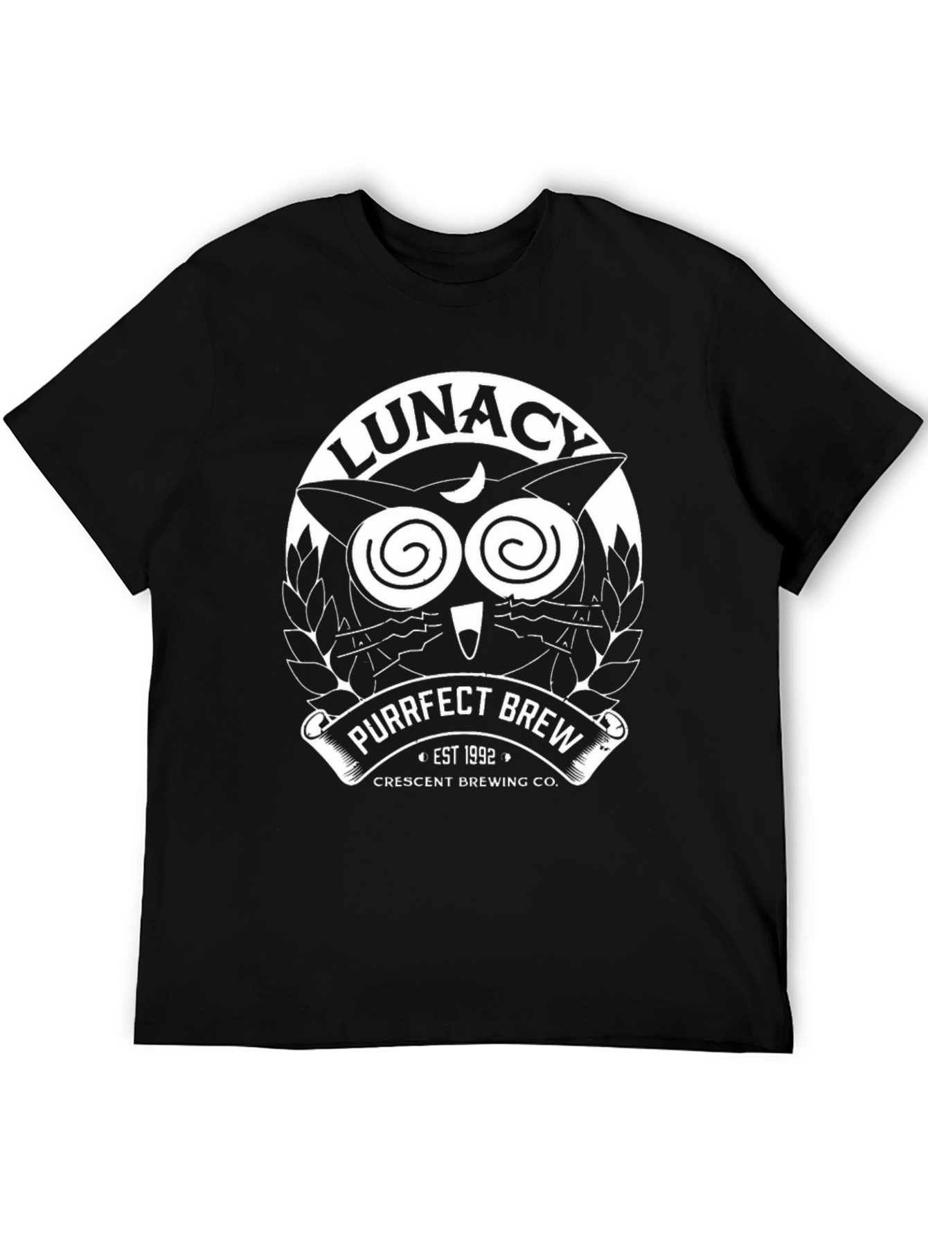 Lunacy Purrfect Brew T-Shirt - Crescent Brewing Co.