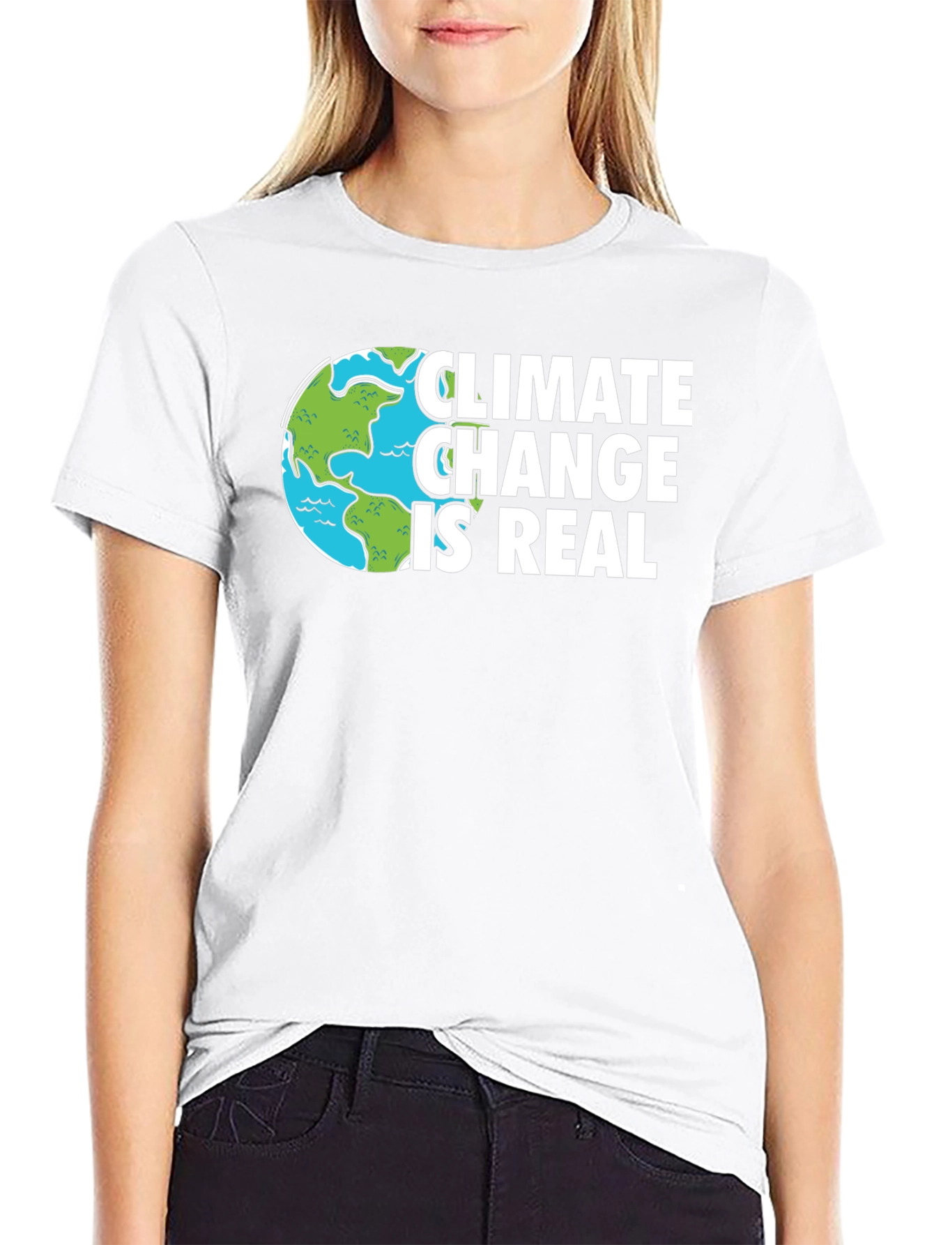 Climate Change Is Real Black T-Shirt