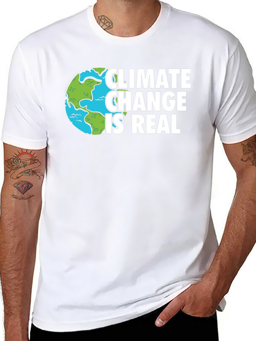Climate Change Is Real Black T-Shirt