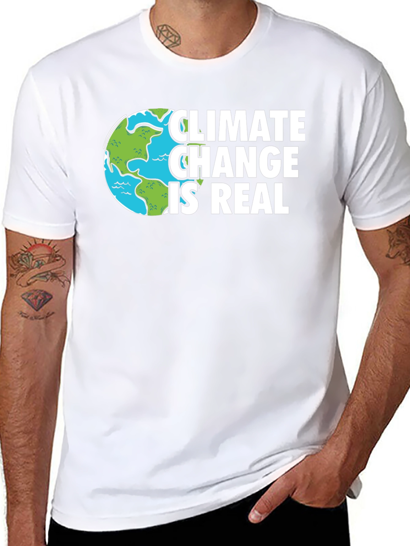 Climate Change Is Real Black T-Shirt