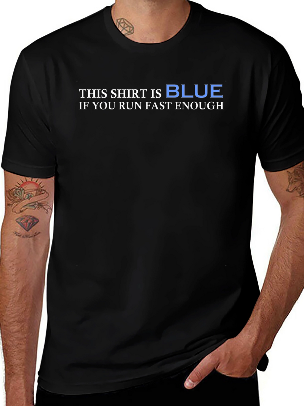 Humorous Physics T-Shirt: This Shirt is Blue