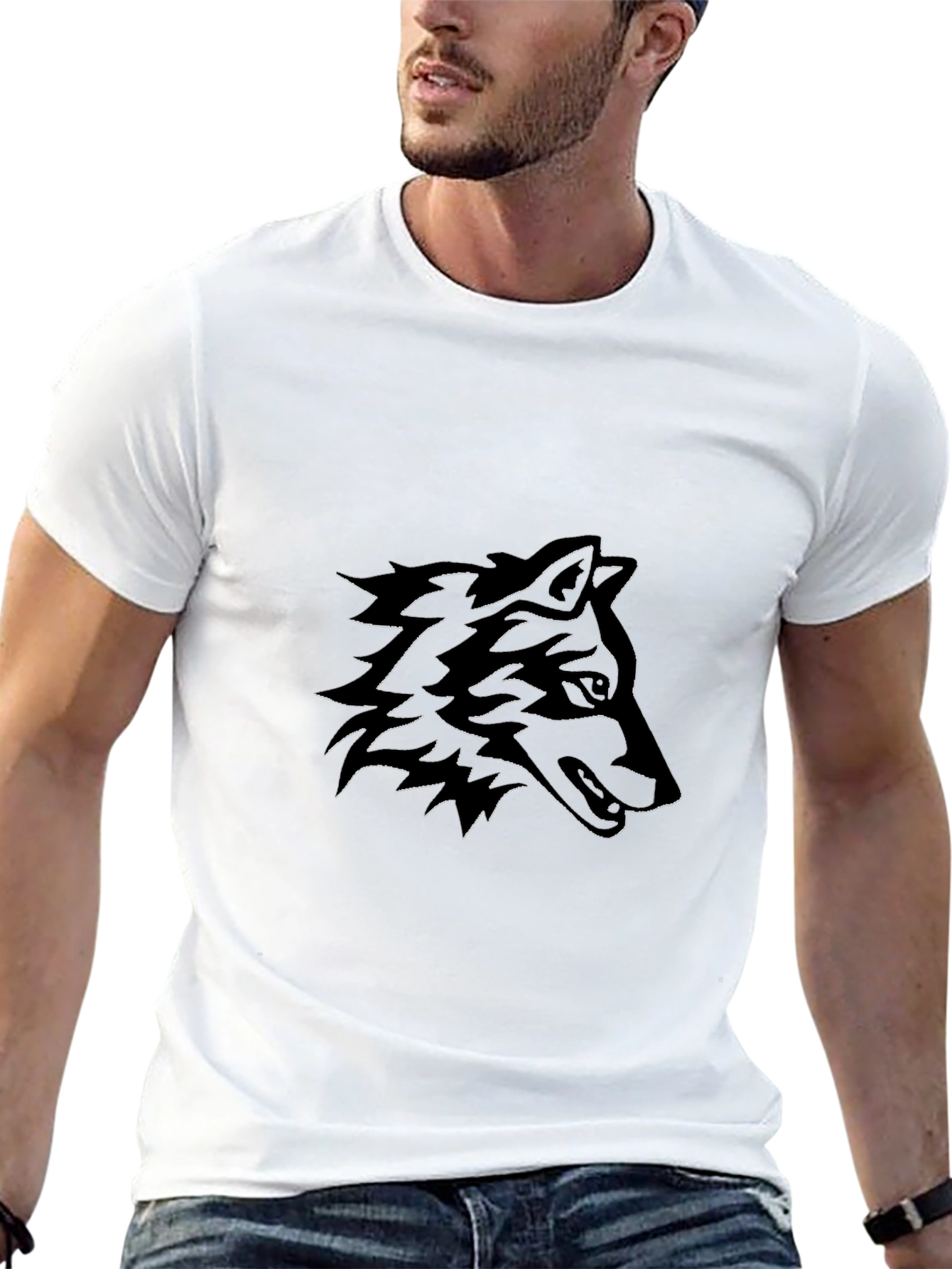 Black Wolf Graphic Tee - Mens Short Sleeve