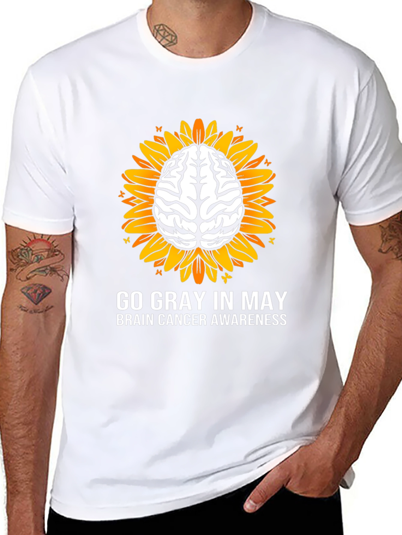 Go Gray In May Brain Cancer Awareness T-Shirt