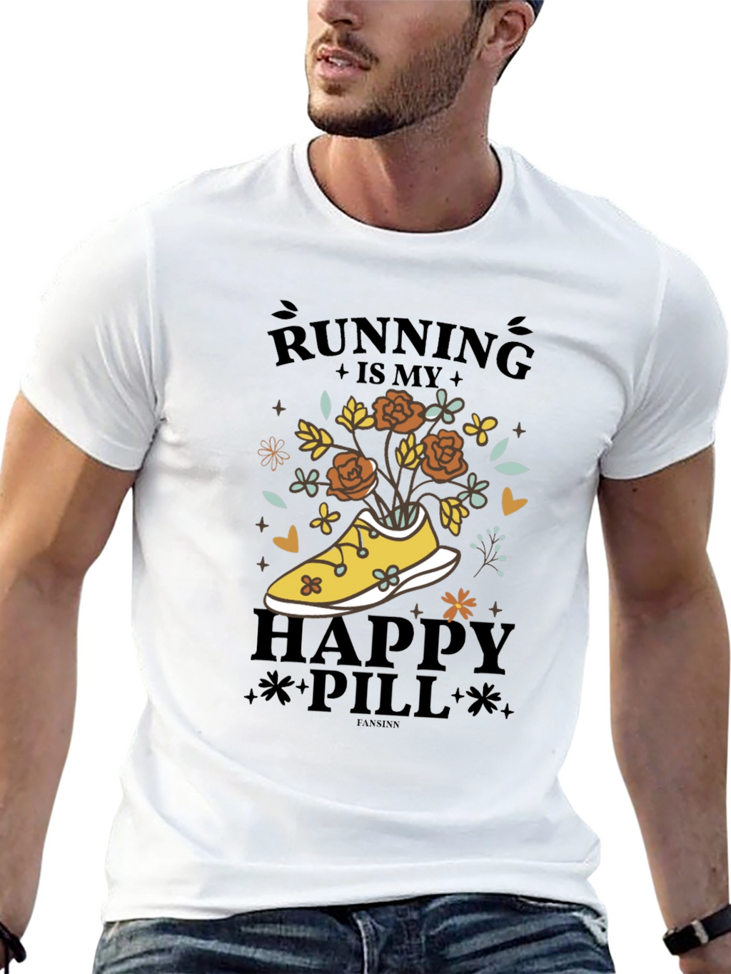 Running is My Happy Pill Graphic Tee
