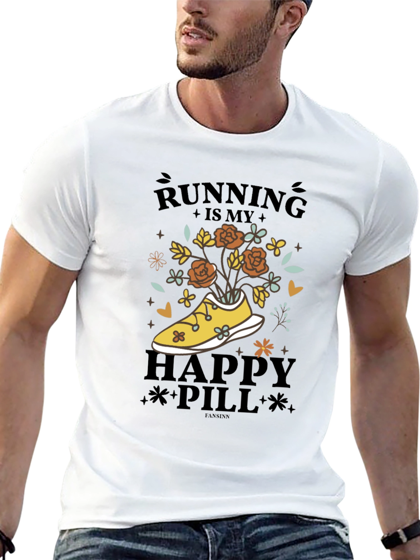 Running is My Happy Pill Graphic Tee