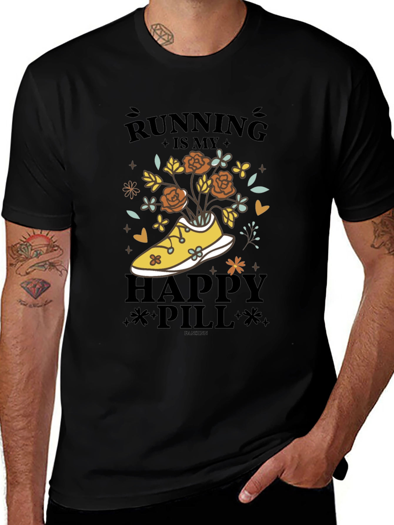 Running is My Happy Pill Graphic Tee