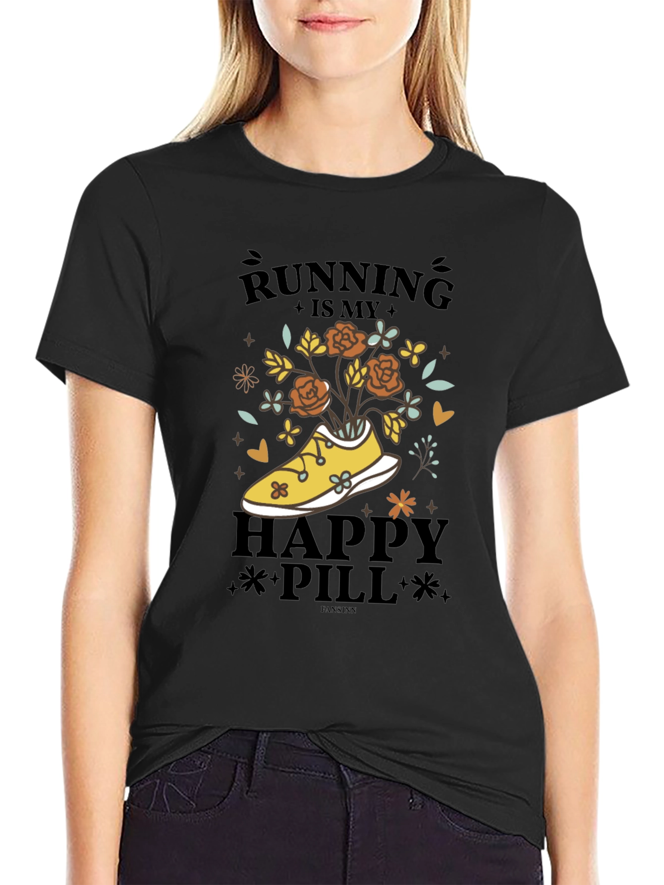 Running is My Happy Pill Graphic Tee