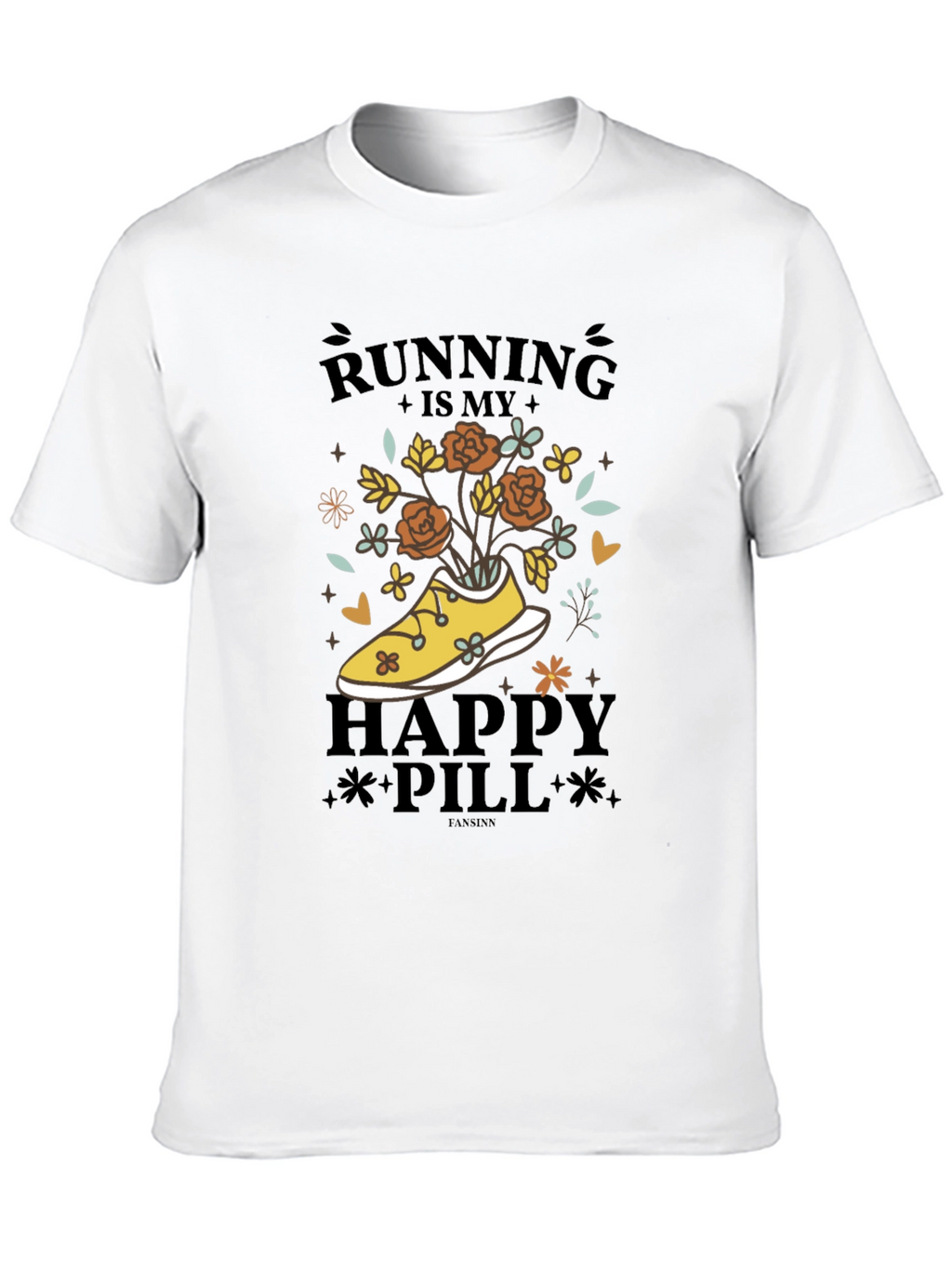 Running is My Happy Pill Graphic Tee