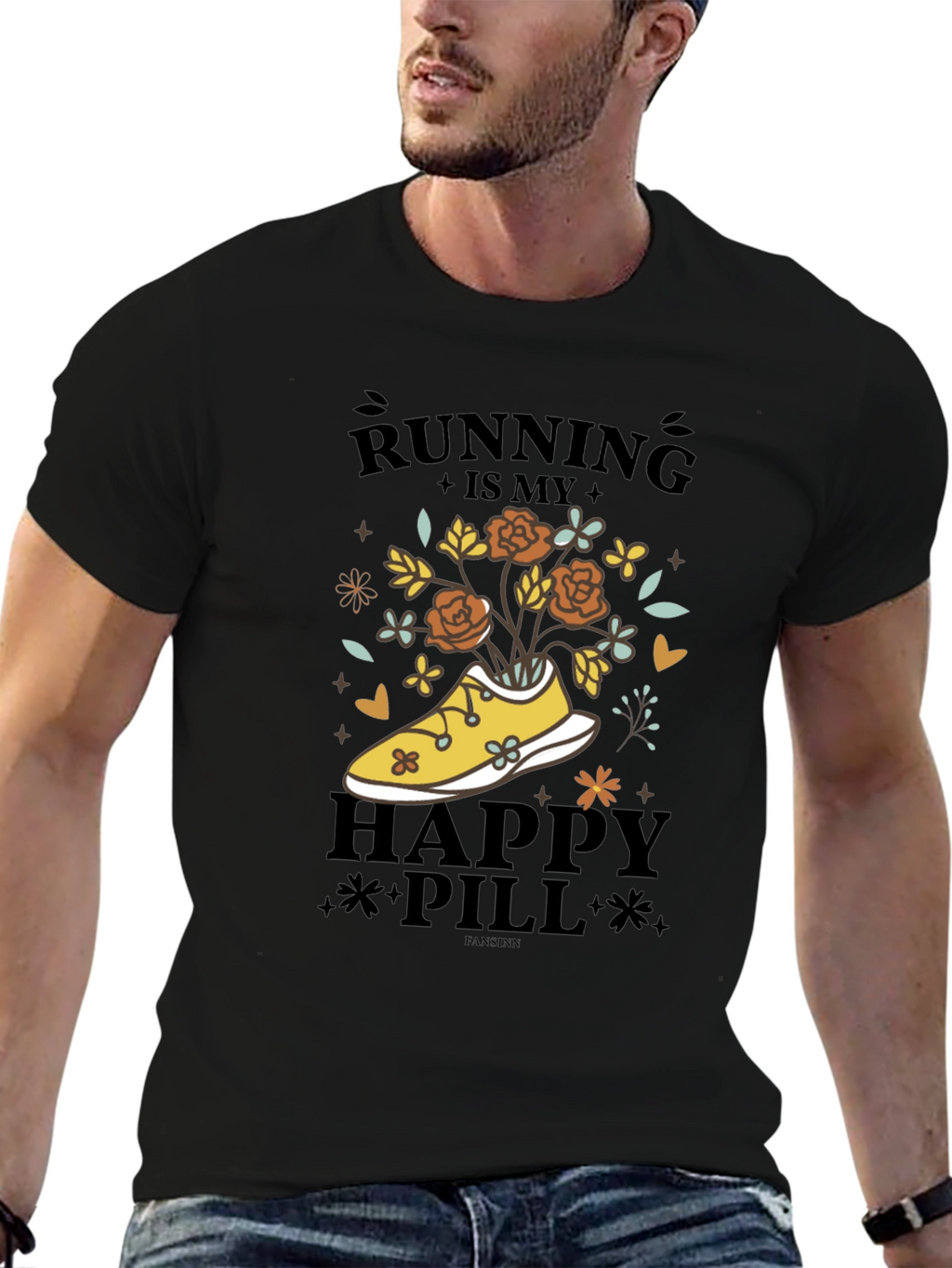 Running is My Happy Pill Graphic Tee