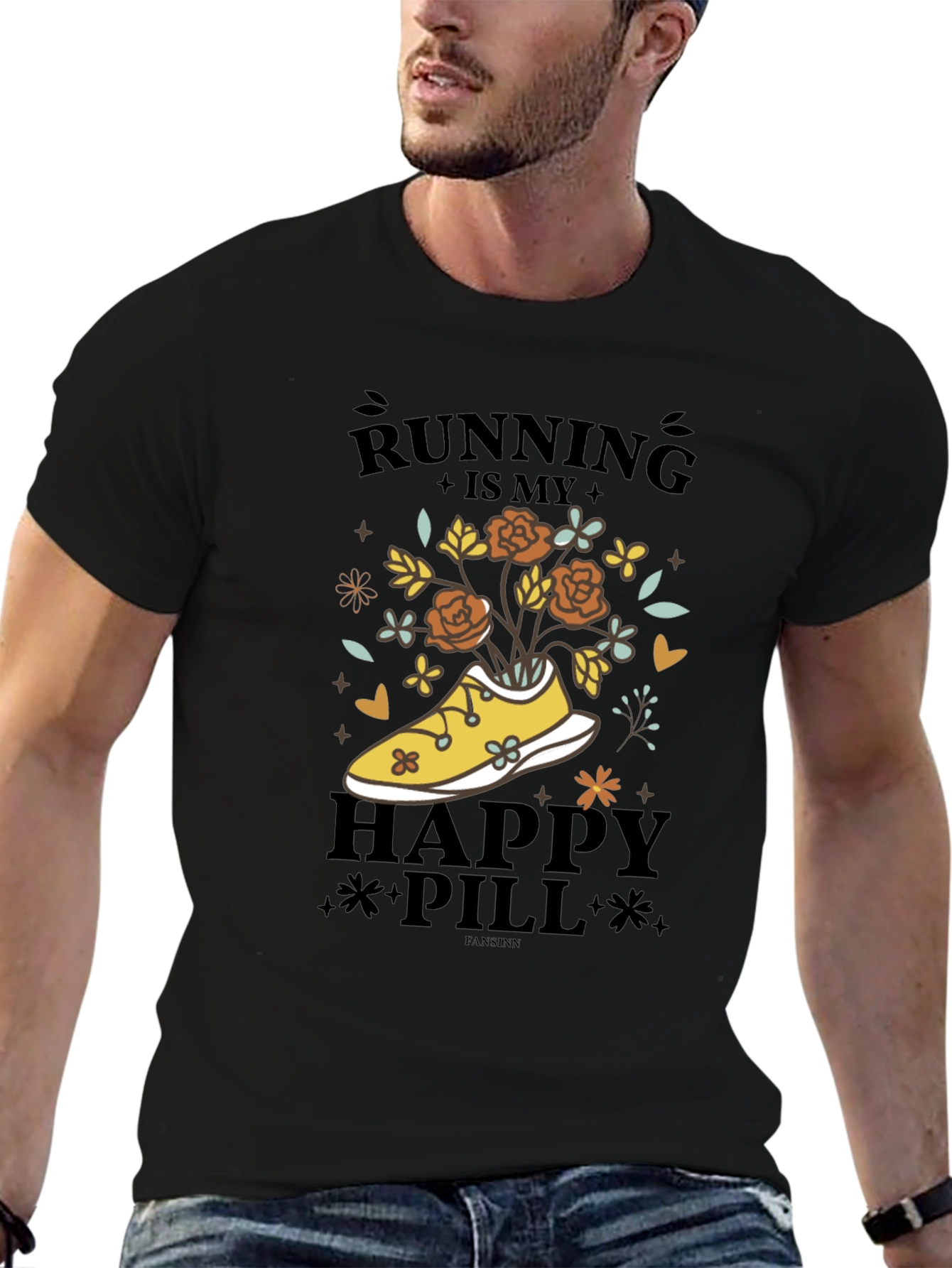 Running is My Happy Pill Graphic Tee
