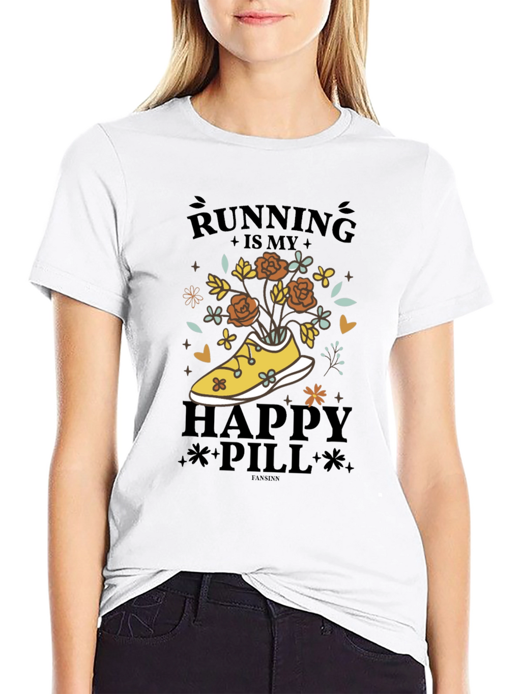 Running is My Happy Pill Graphic Tee