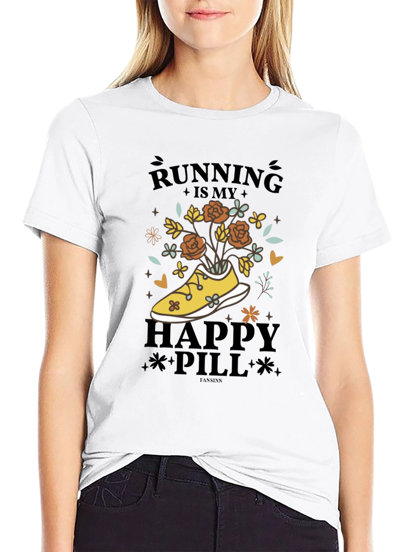 Running is My Happy Pill Graphic Tee