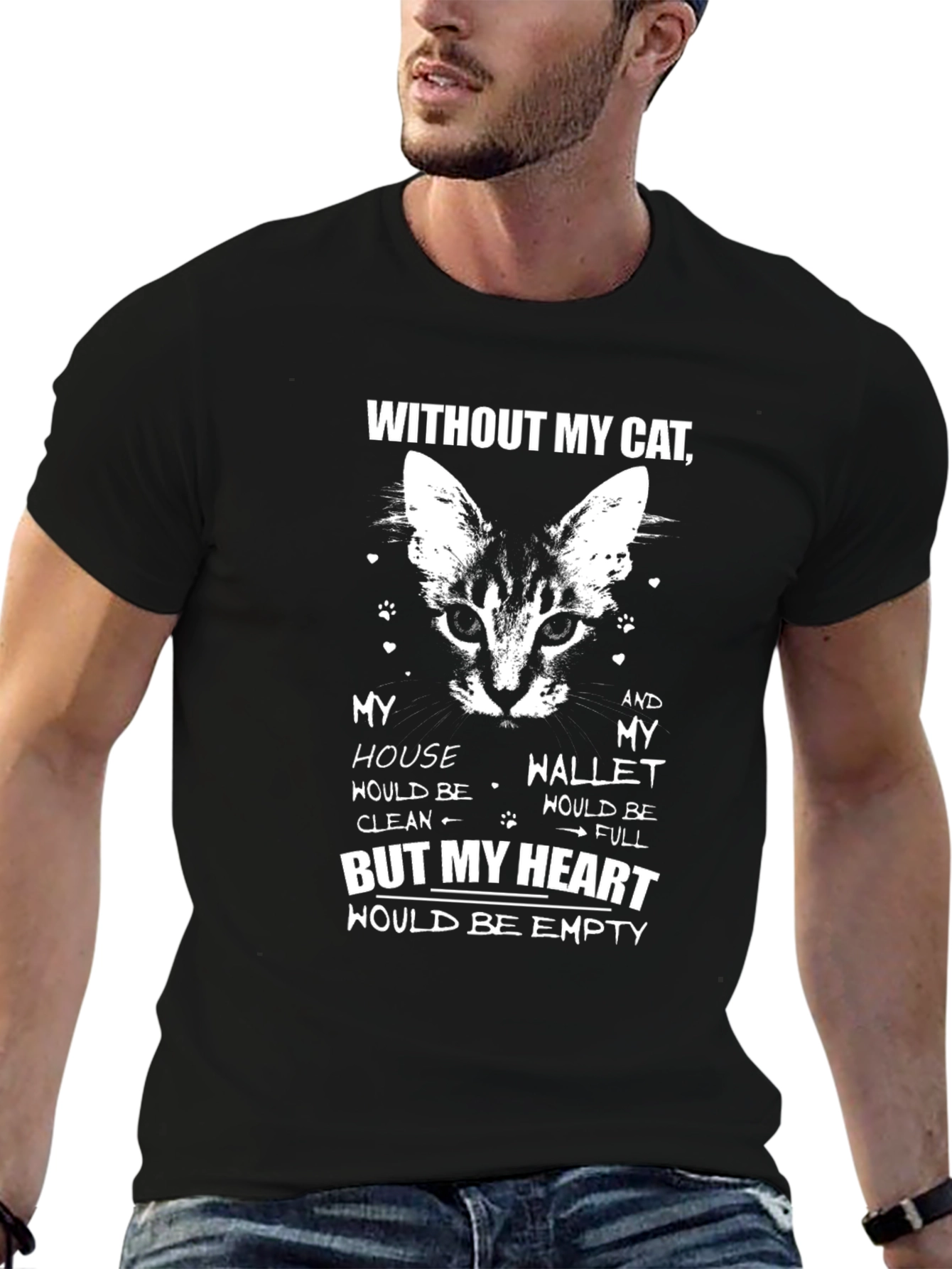 Without My Cat Heart Empty T-Shirt