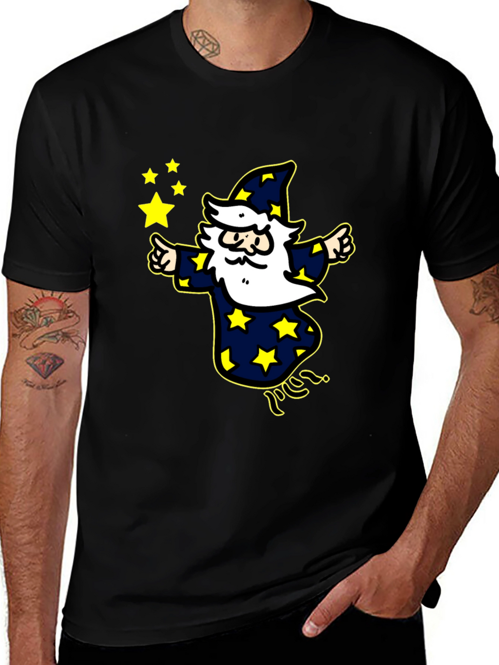 Wizard Star T-Shirt - Magic Cartoon Design