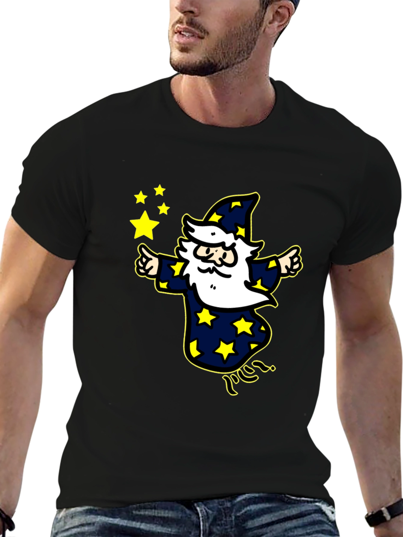 Wizard Star T-Shirt - Magic Cartoon Design