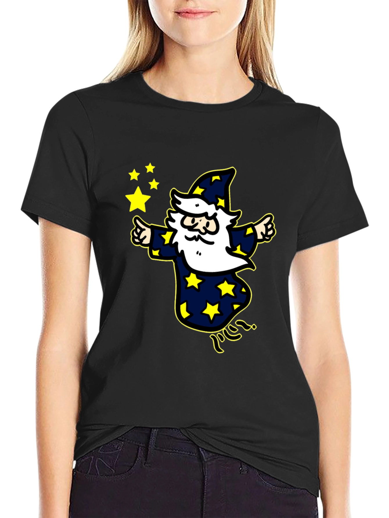Wizard Star T-Shirt - Magic Cartoon Design