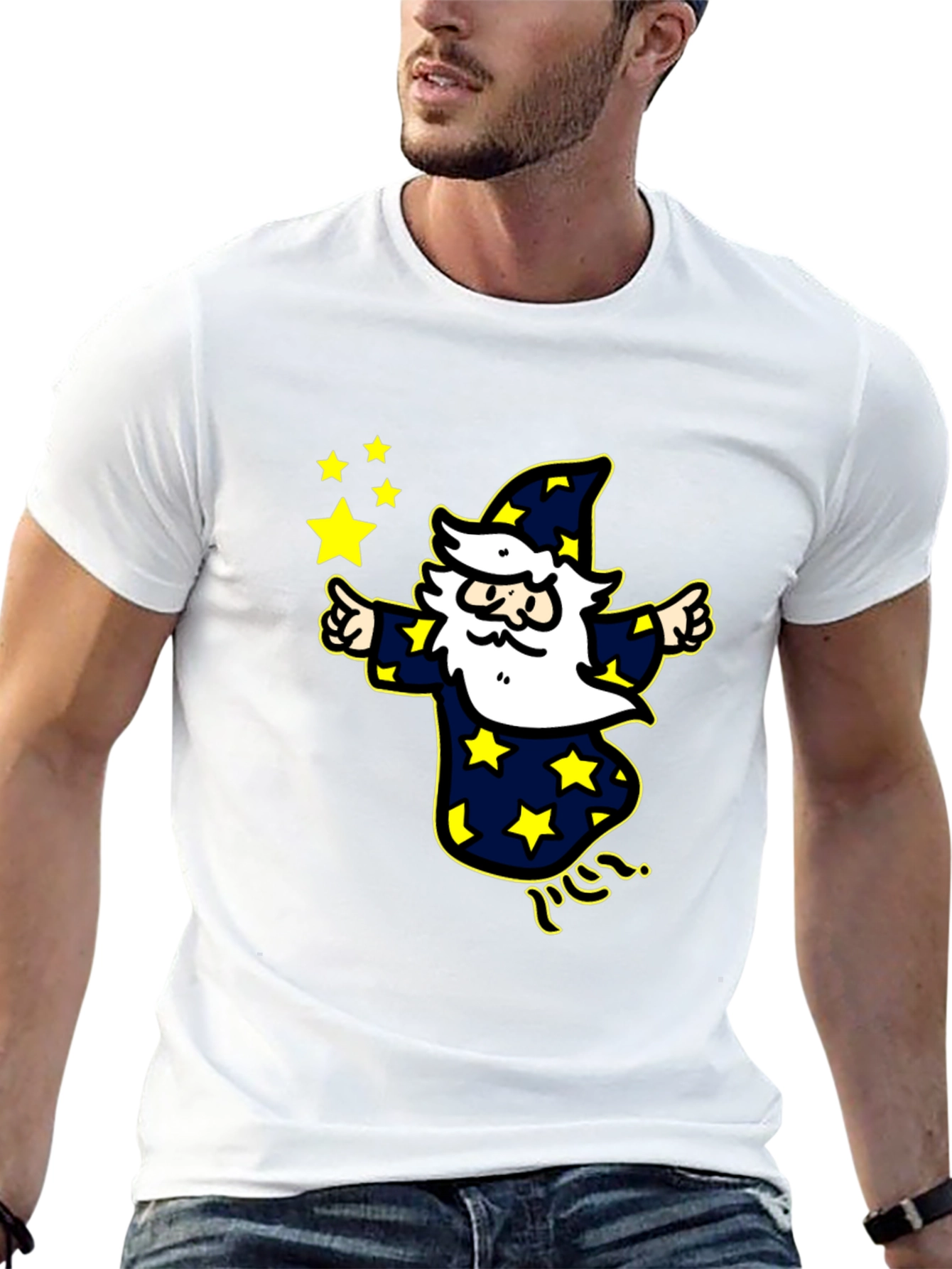 Wizard Star T-Shirt - Magic Cartoon Design
