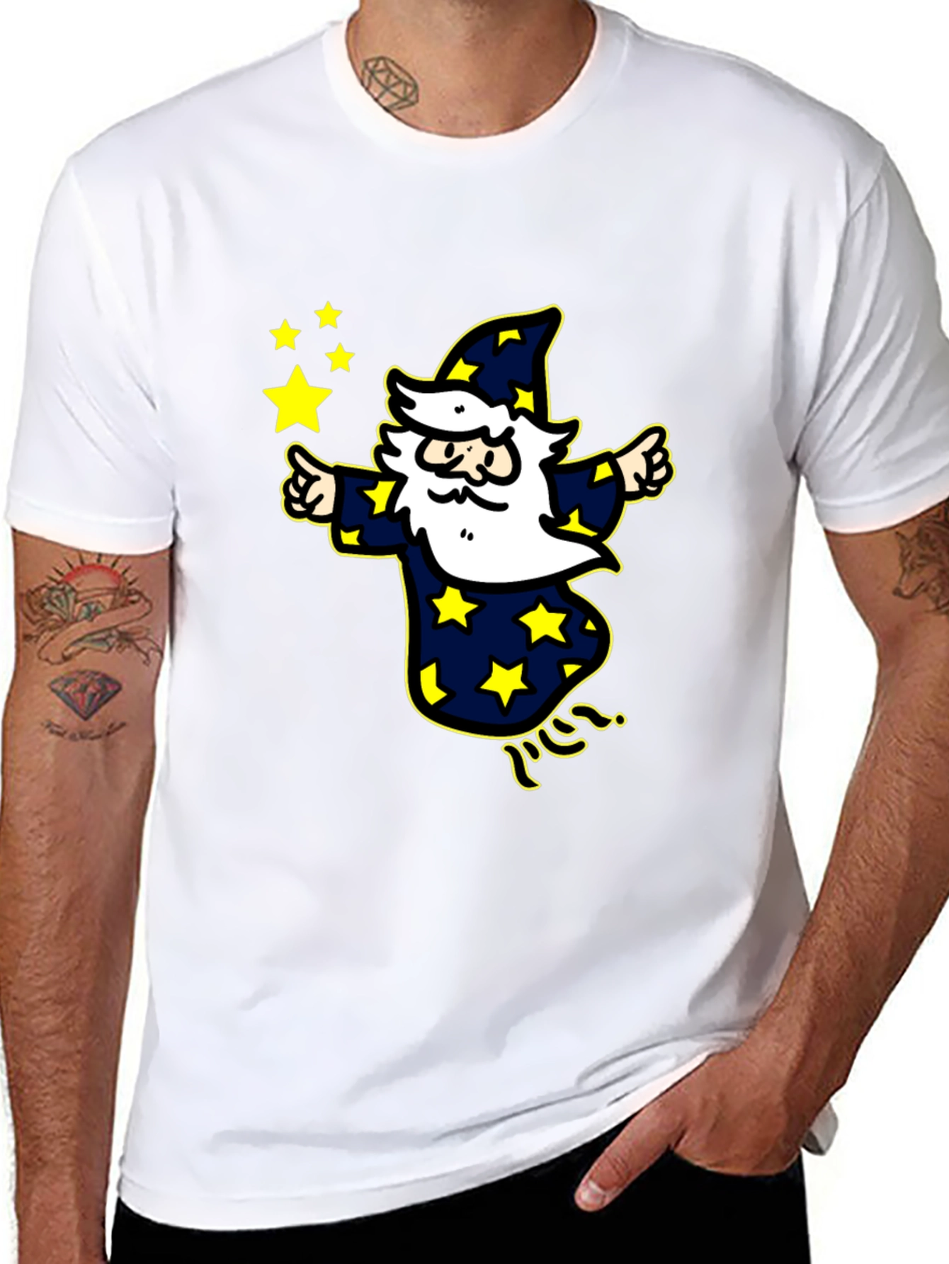 Wizard Star T-Shirt - Magic Cartoon Design