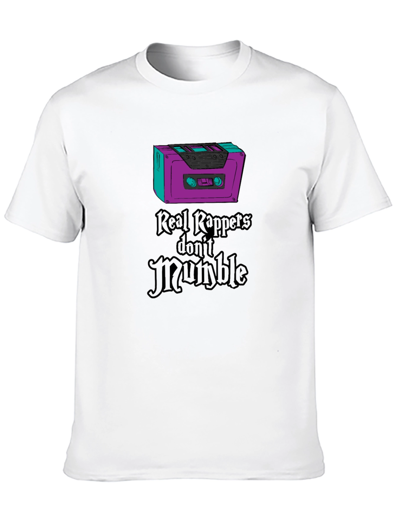 Retro Cassette Tape Real Rappers Graphic Tee