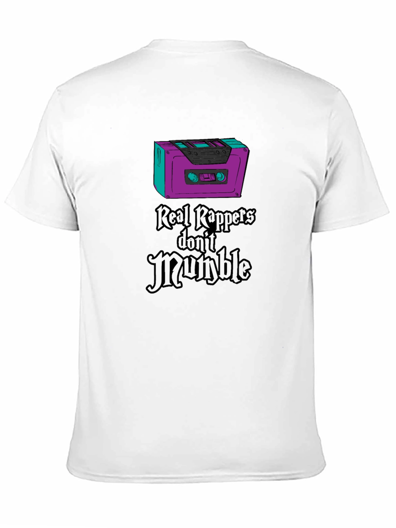Retro Cassette Tape Real Rappers Graphic Tee