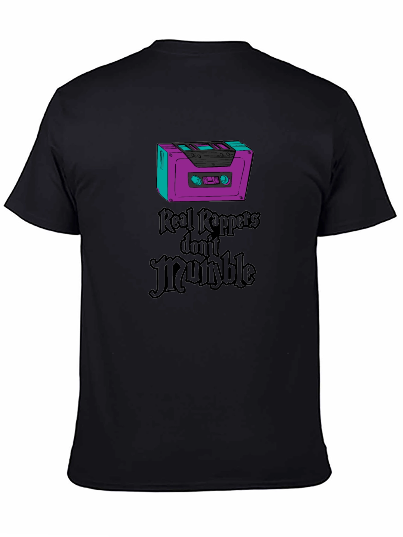 Retro Cassette Tape Real Rappers Graphic Tee