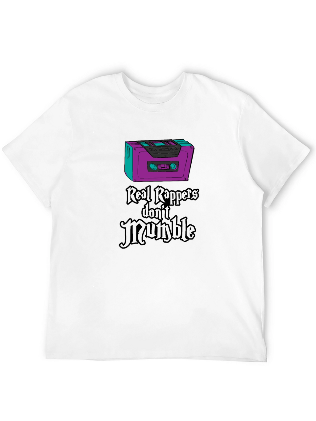 Retro Cassette Tape Real Rappers Graphic Tee