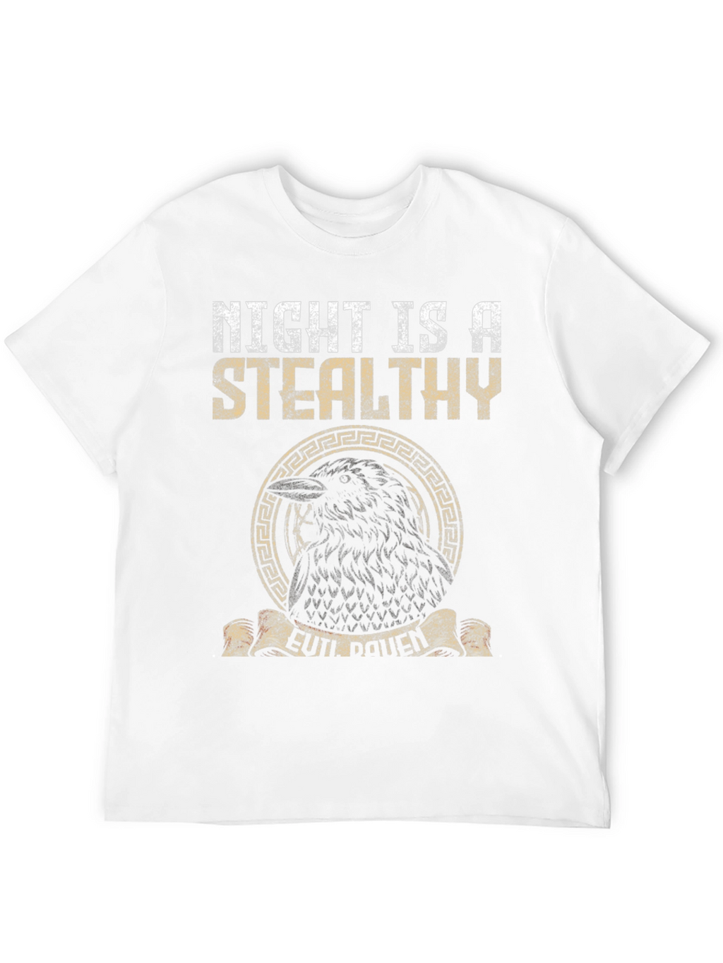 Night Raven Graphic Tee - Stealthy Bird Design