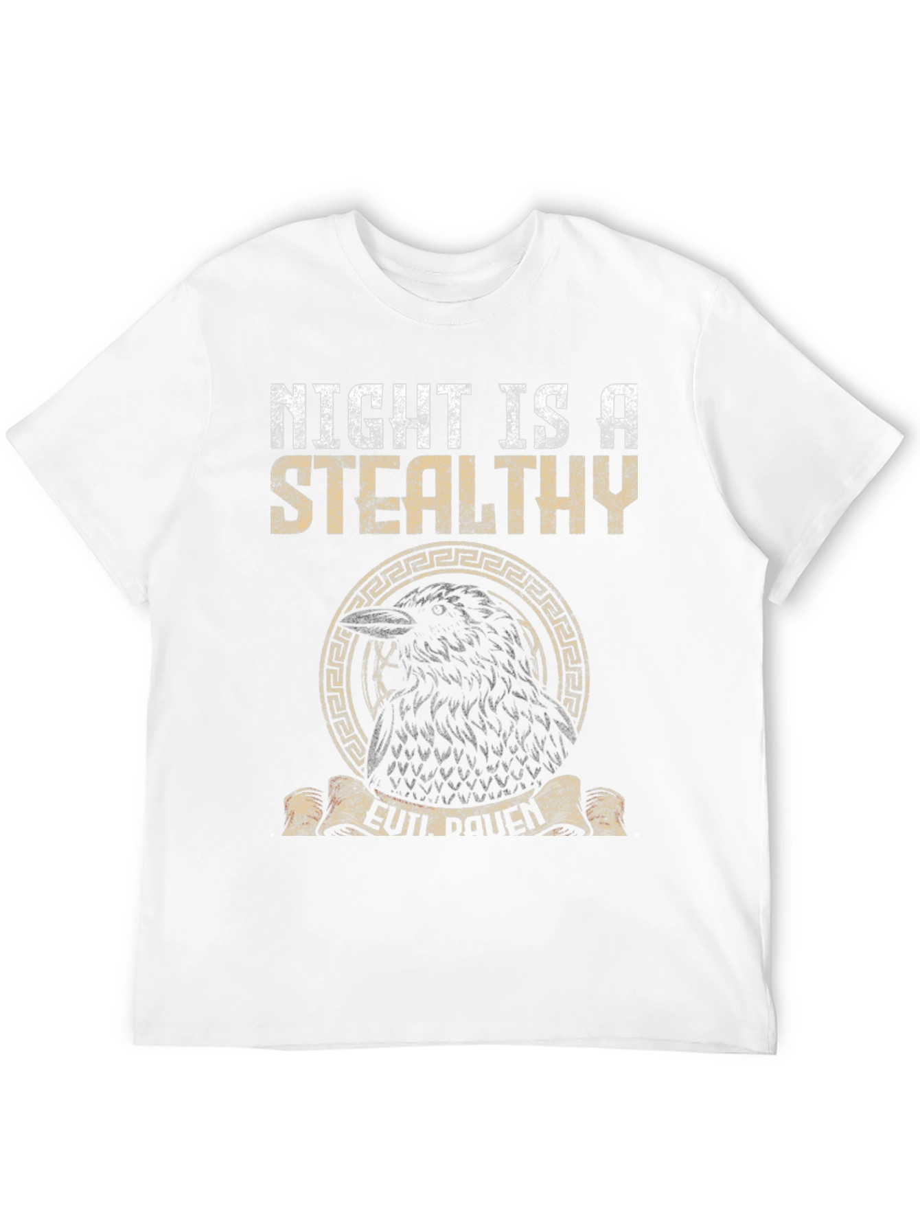 Night Raven Graphic Tee - Stealthy Bird Design