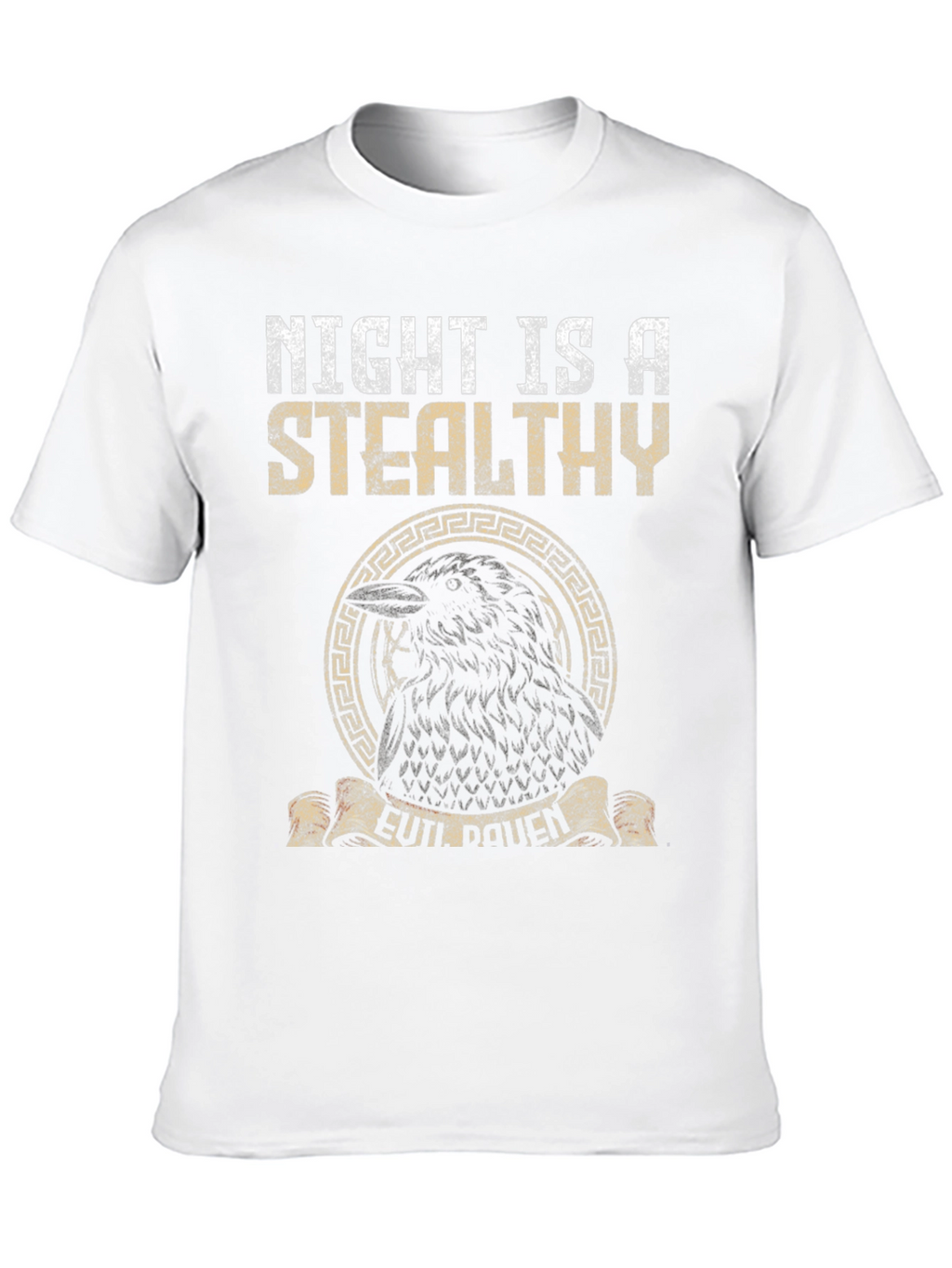 Night Raven Graphic Tee - Stealthy Bird Design