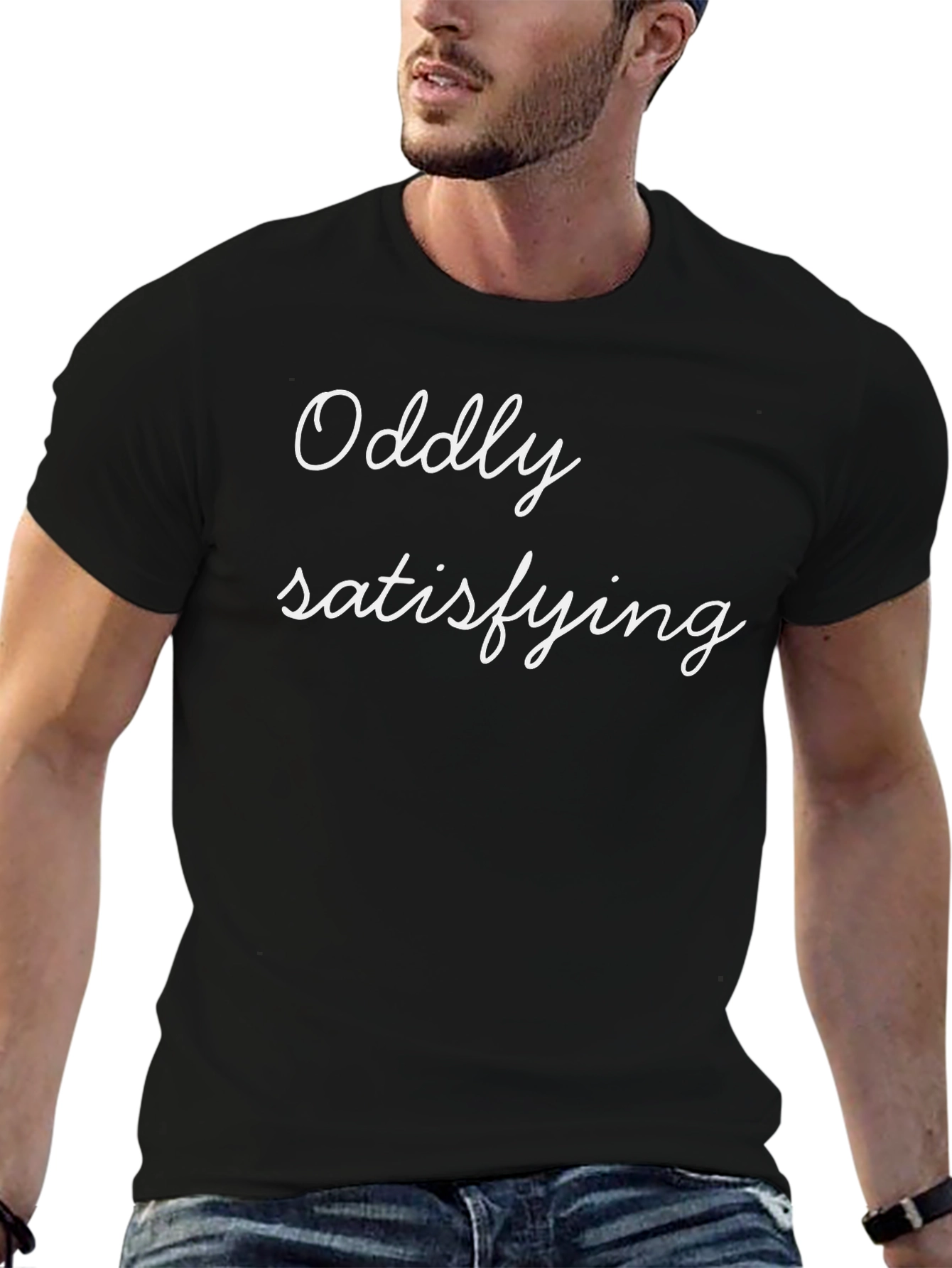 Oddly Satisfying Black T-Shirt