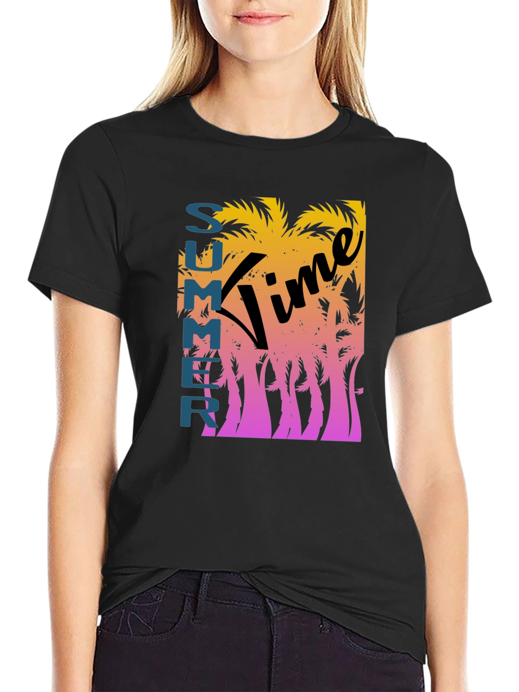 Summer Time Graphic Tee - Black
