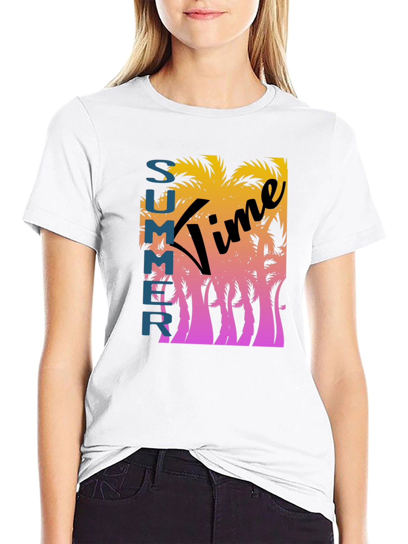 Summer Time Graphic Tee - Black