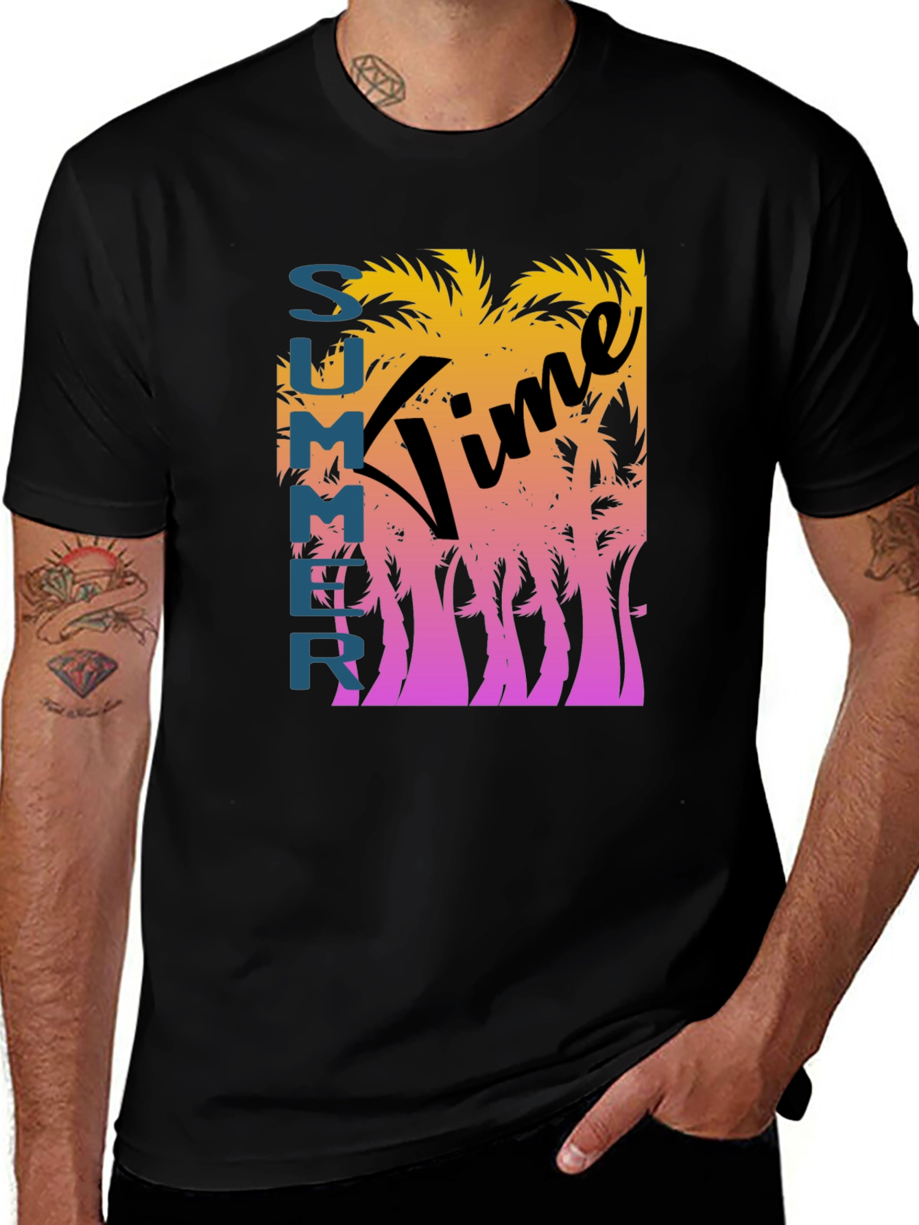 Summer Time Graphic Tee - Black
