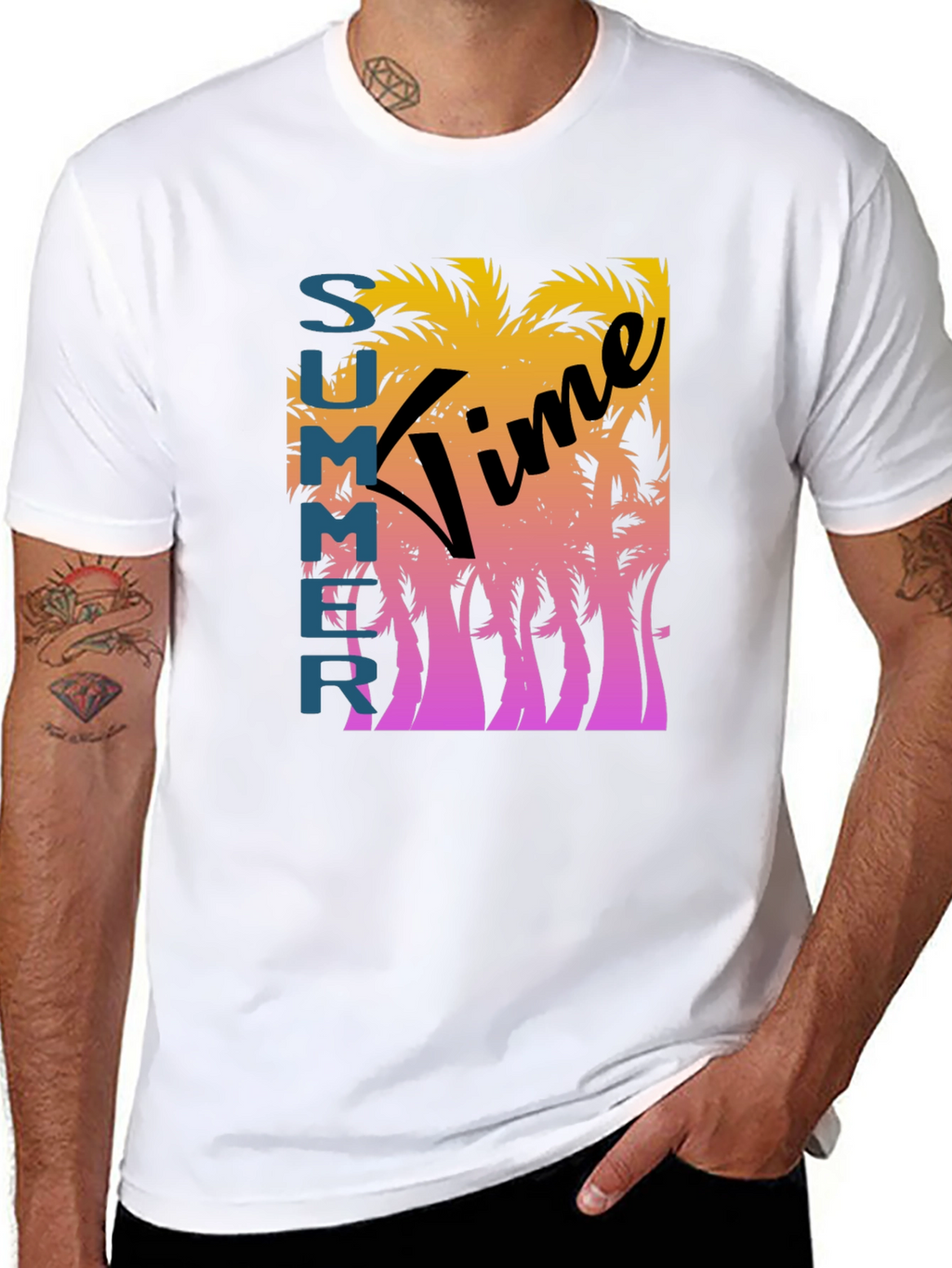 Summer Time Graphic Tee - Black