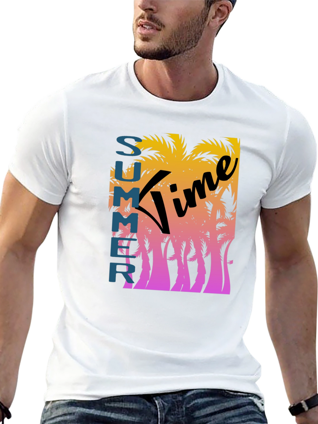 Summer Time Graphic Tee - Black