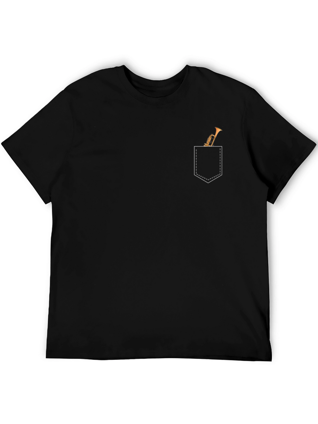 Trumpet Pocket Graphic Tee - Musicians T-Shirt