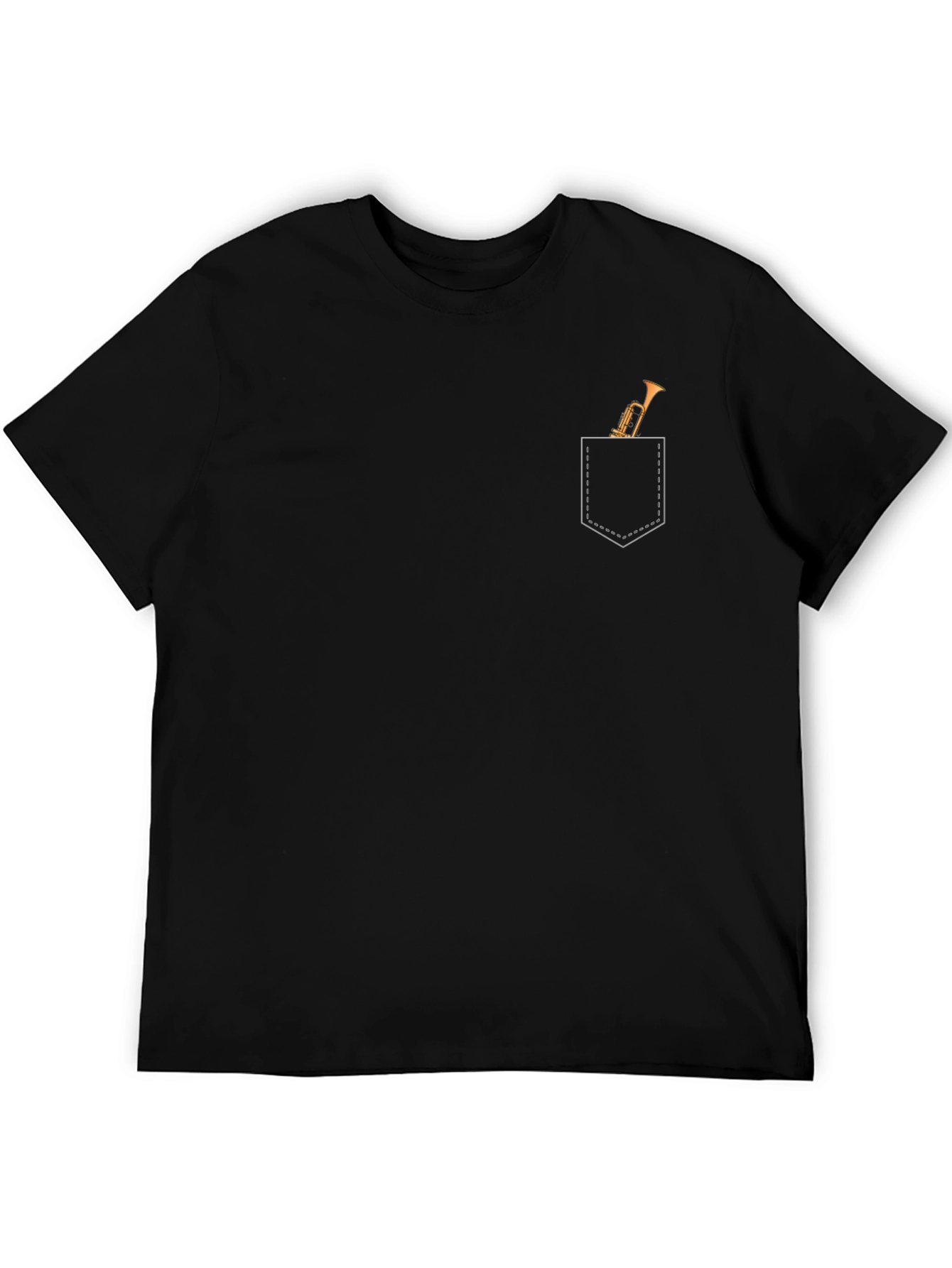 Trumpet Pocket Graphic Tee - Musicians T-Shirt