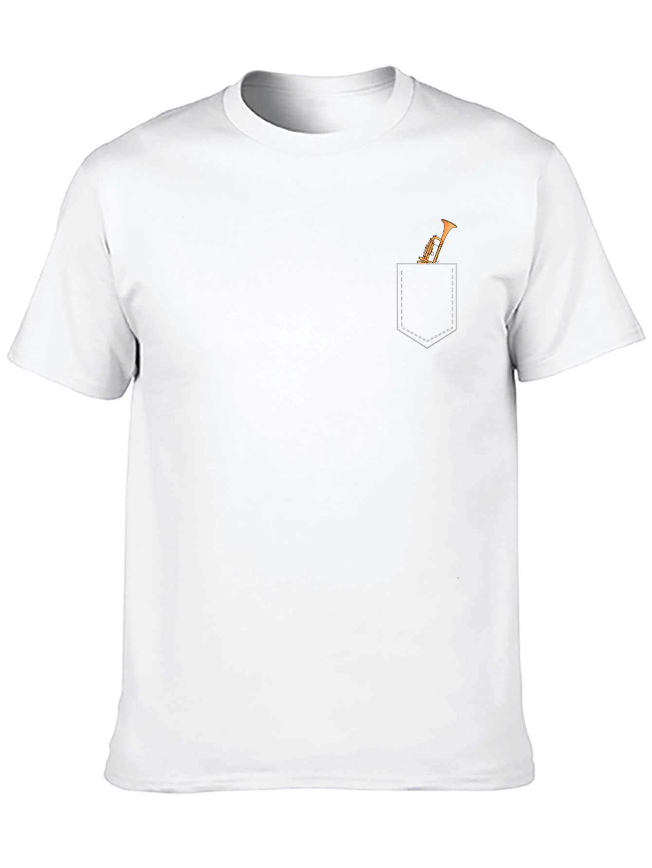 Trumpet Pocket Graphic Tee - Musicians T-Shirt