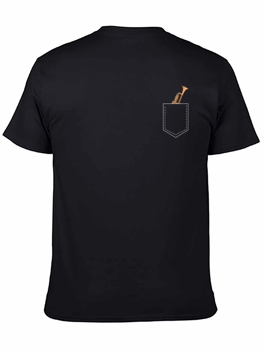 Trumpet Pocket Graphic Tee - Musicians T-Shirt