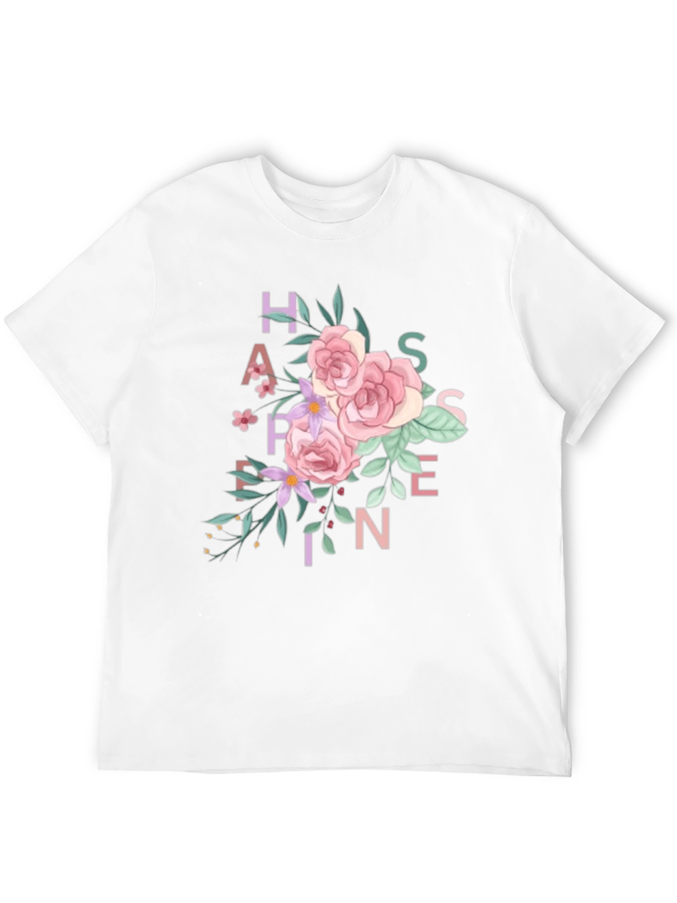 Floral Happiness T-Shirt - Black