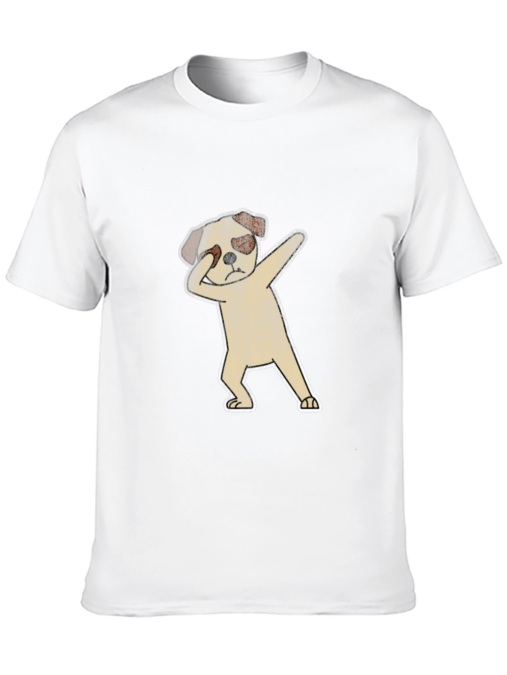 Dabbing Dog Graphic T-Shirt - Black