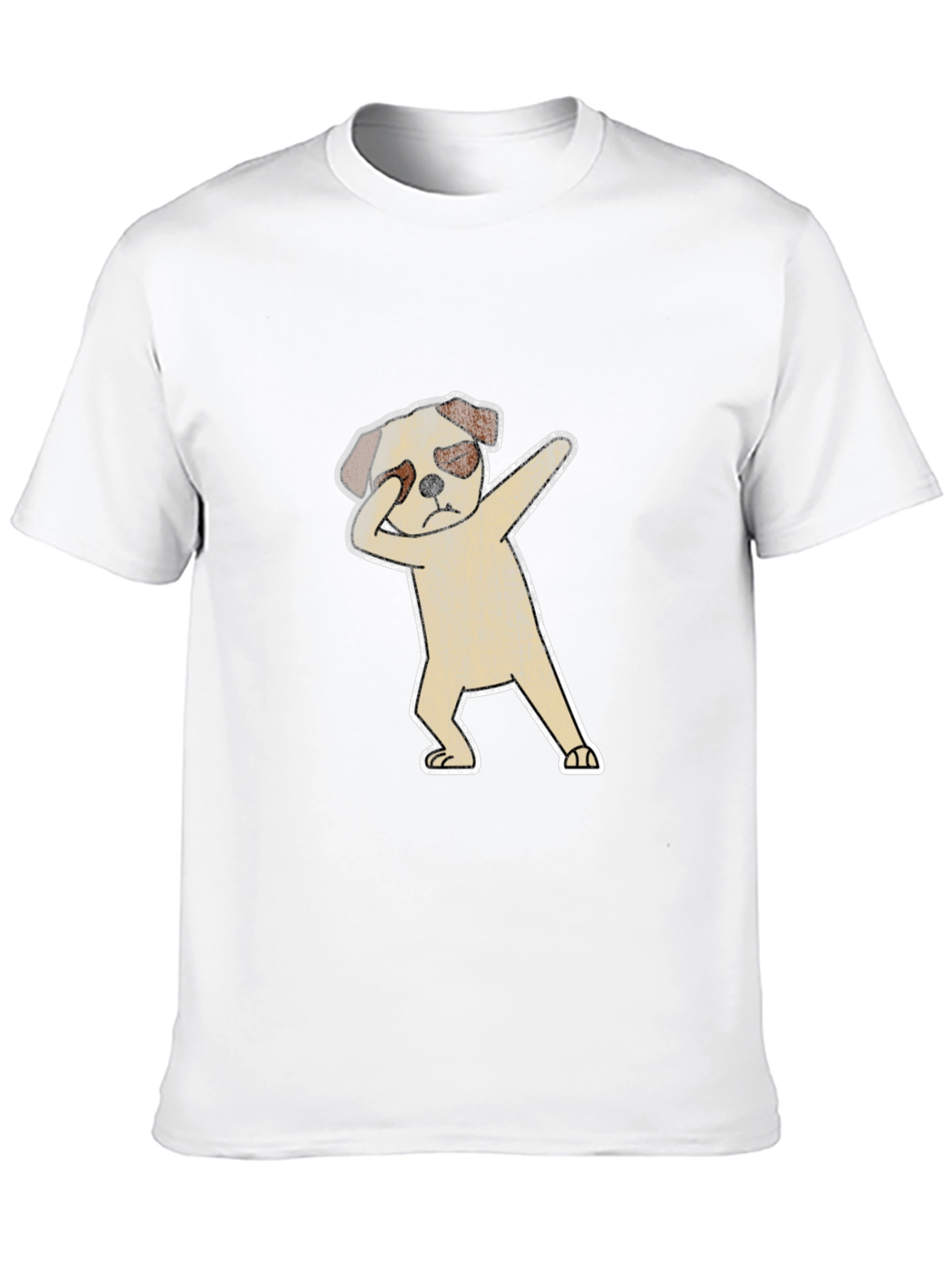 Dabbing Dog Graphic T-Shirt - Black