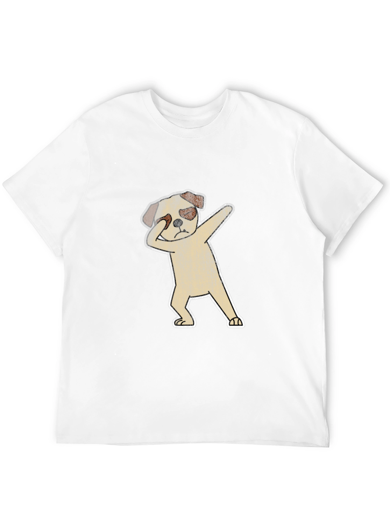 Dabbing Dog Graphic T-Shirt - Black