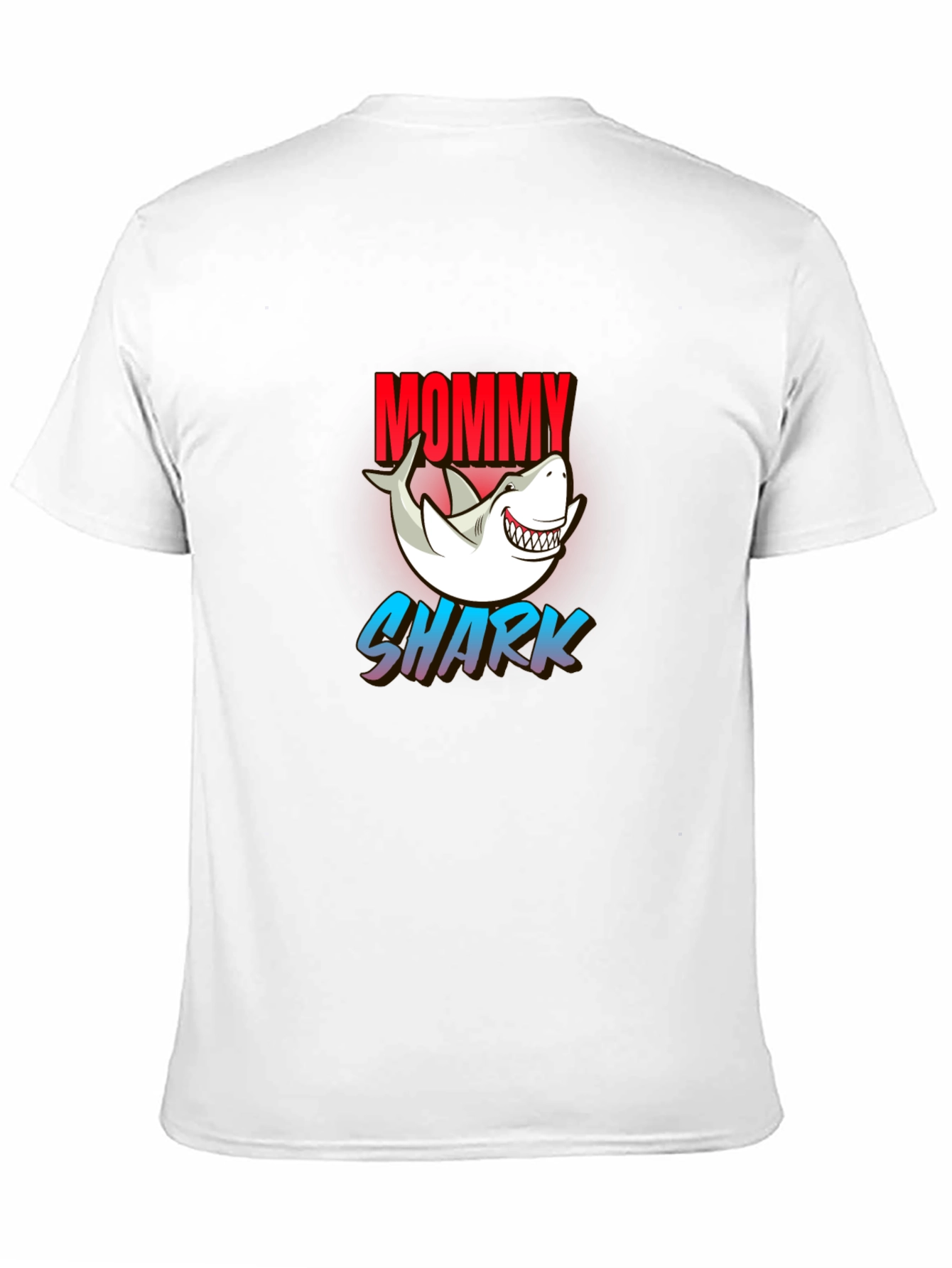 Mommy Shark Graphic Tee - Black Cotton Blend