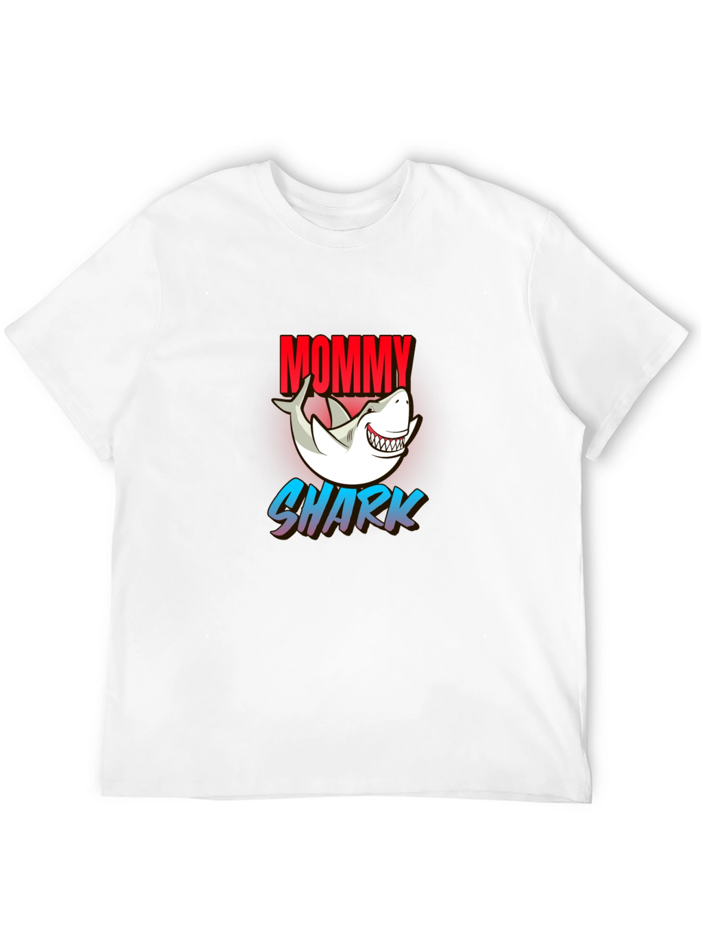 Mommy Shark Graphic Tee - Black Cotton Blend