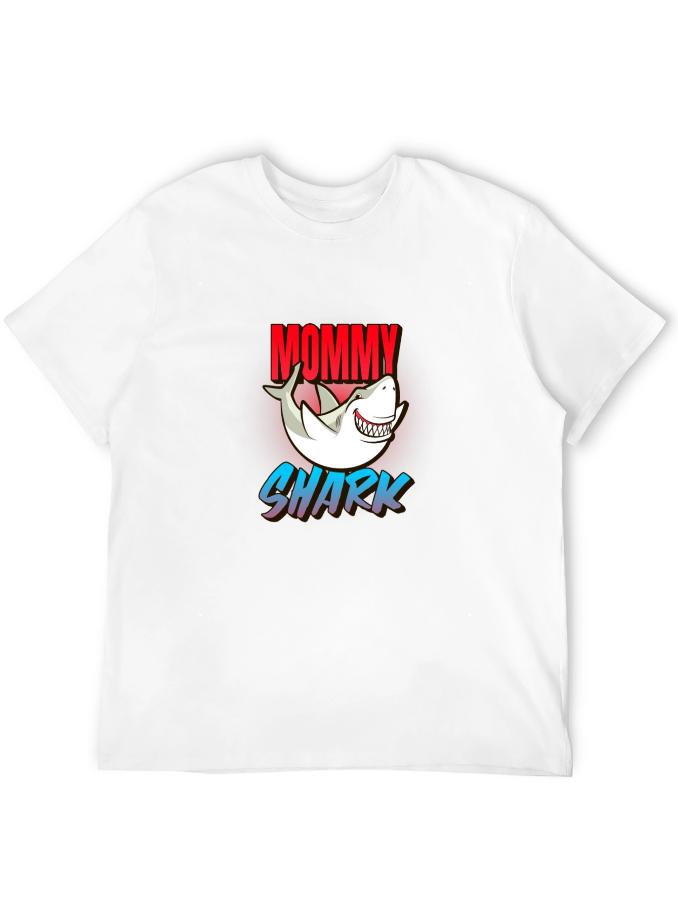 Mommy Shark Graphic Tee - Black Cotton Blend