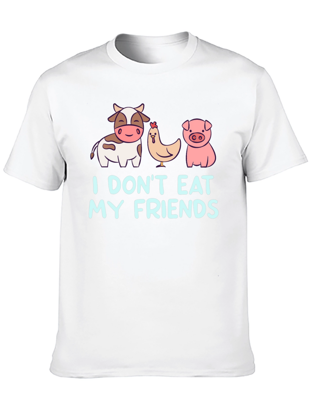 Vegan Dont Eat My Friends Black T-Shirt