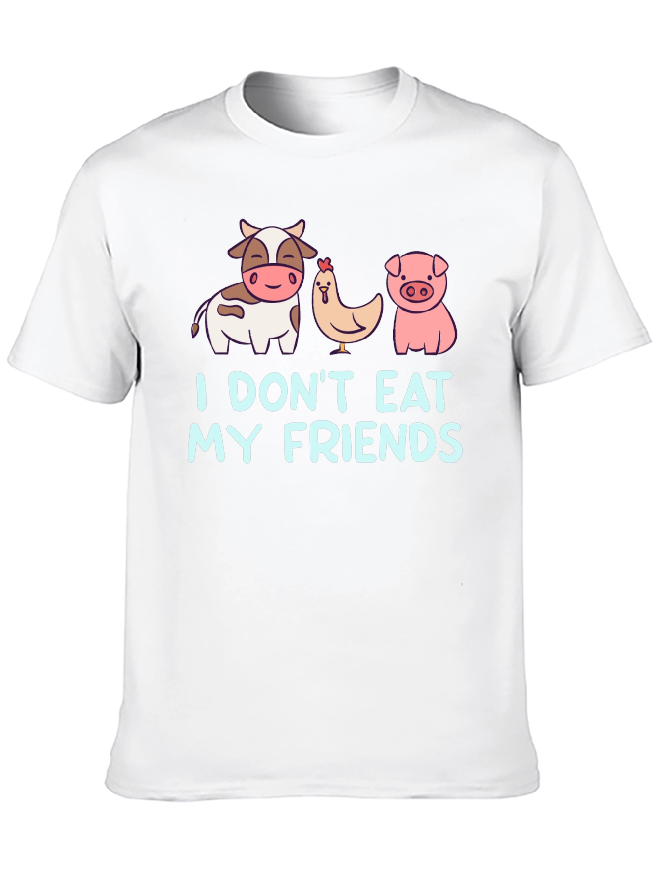 Vegan Dont Eat My Friends Black T-Shirt